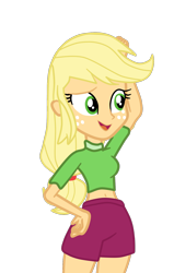 Size: 986x1554 | Tagged: safe, artist:gmaplay, applejack, equestria girls, g4, my little pony equestria girls: better together, clothes, lifeguard, lifeguard applejack, simple background, solo, swimsuit, transparent background