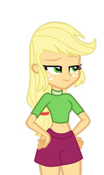 Size: 587x989 | Tagged: safe, artist:gmaplay, applejack, equestria girls, g4, clothes, lifeguard, lifeguard applejack, simple background, solo, swimsuit, transparent background