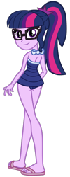 Size: 616x1547 | Tagged: safe, artist:gmaplay, sci-twi, twilight sparkle, equestria girls, g4, my little pony equestria girls: better together, ass, butt, clothes, sci-twi swimsuit, sci-twibutt, simple background, solo, swimsuit, transparent background, twibutt, vector