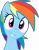 Size: 2500x3185 | Tagged: safe, artist:30clock, rainbow dash, pegasus, pony, g4, bust, cute, dashabetes, female, high res, mare, portrait, simple background, solo, transparent background, vector