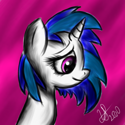 Size: 768x768 | Tagged: source needed, safe, artist:runatfox, dj pon-3, vinyl scratch, pony, unicorn, g4, female, horn, solo