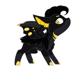 Size: 1280x1110 | Tagged: safe, artist:sketchthebluepegasus, oc, oc only, oc:night owl, grottoling, original species, spinner (species), chibi, multiple eyes, simple background, solo, transparent background