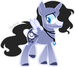 Size: 2530x2270 | Tagged: safe, artist:kurosawakuro, oc, oc only, alicorn, pony, base used, high res, male, offspring, parent:king sombra, parent:princess luna, parents:lumbra, simple background, solo, stallion, transparent background