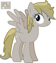 Size: 1280x1418 | Tagged: safe, artist:kawaii-tron, oc, oc only, oc:silly hooves, pony, derp, female, mare, offspring, parent:derpy hooves, parent:doctor whooves, parents:doctorderpy, simple background, solo, transparent background