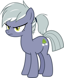 Size: 1200x1460 | Tagged: safe, artist:warszak, limestone pie, earth pony, pony, g4, alternate hairstyle, angry, cute, female, limabetes, madorable, mare, ponytail, simple background, solo, transparent background, vector