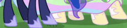 Size: 600x136 | Tagged: safe, screencap, princess celestia, princess luna, g4, the ending of the end, cropped, hoof shoes, hooves, legs, pictures of legs