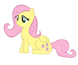 Size: 615x513 | Tagged: safe, artist:maverickmam, fluttershy, pegasus, pony, g4, cute, female, mare, shyabetes, simple background, solo, wings on hips
