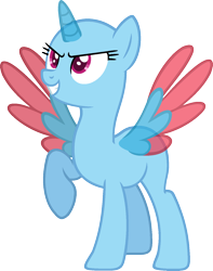 Size: 1182x1497 | Tagged: safe, artist:pegasski, oc, oc only, alicorn, pony, equestria girls, g4, spring breakdown, alicorn oc, bald, base, eyelashes, female, grin, horn, mare, raised hoof, simple background, smiling, solo, transparent background, two toned wings, wings
