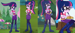 Size: 1241x550 | Tagged: safe, sci-twi, twilight sparkle, equestria girls, equestria girls specials, g4, my little pony equestria girls: better together, my little pony equestria girls: sunset's backstage pass, the road less scheduled, the road less scheduled: micro chips, beautiful, boots, clothes, glasses, shoes, solo