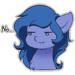 Size: 512x512 | Tagged: safe, artist:tokokami, oc, oc only, oc:shadow blue, earth pony, pony, cute, female, simple background, solo, sticker, transparent background