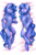 Size: 3936x5905 | Tagged: safe, artist:tokokami, oc, oc only, oc:shadow blue, earth pony, pony, semi-anthro, :p, bed, blushing, body pillow, butt, dakimakura cover, dock, female, frog (hoof), looking at you, looking back, mare, plot, smiling, solo, tail, thighs, tongue out, underhoof