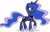 Size: 1920x1234 | Tagged: safe, artist:helenosprime, princess luna, alicorn, pony, g4, female, jewelry, mare, raised hoof, regalia, simple background, slender, solo, thin, transparent background