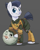 Size: 1200x1500 | Tagged: safe, artist:itstaylor-made, rumble, pony, g4, ball, clothes, older, outer worlds, solo, uniform