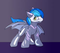 Size: 2048x1807 | Tagged: safe, artist:snowstormbat, oc, oc:midnight snowstorm, bat pony, pony, bat pony oc, bat wings, bodypaint, clothes, costume, male, skeleton costume, smiling, solo, stallion, wings
