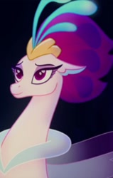 Size: 717x1124 | Tagged: safe, screencap, queen novo, seapony (g4), g4, my little pony: the movie, colored pupils, cropped, crown, cute, dorsal fin, eyeshadow, female, fin, fin wings, fins, floppy ears, flowing mane, glowing, jewelry, lidded eyes, makeup, novobetes, ocean, peytral, purple eyes, purple mane, purple tail, purple wings, queen, regalia, scales, seaquestria, seaweed, smiling, solo, swimming, tail, underwater, water, wings