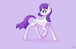 Size: 4475x2902 | Tagged: safe, artist:stravy_vox, rarity, pony, unicorn, g4, female, high res, mare, purple background, simple background, solo