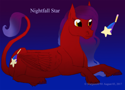 Size: 1632x1172 | Tagged: safe, artist:stargazerseven, oc, oc only, oc:nightfall star, pegasus, pony, leonine tail, pegasus oc, reference sheet, solo, wings