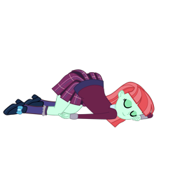 Size: 2952x2952 | Tagged: safe, artist:gmaplay, melon mint, equestria girls, g4, my little pony equestria girls: better together, my little pony equestria girls: friendship games, ass, ass up, background human, butt, clothes, crystal prep academy uniform, eyes closed, face down ass up, female, hand on hip, high res, melon booty, plaid skirt, pleated skirt, school uniform, simple background, skirt, socks, solo, transparent background