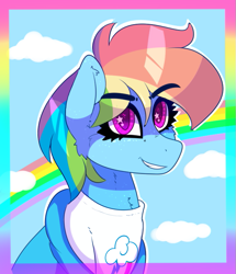 Size: 619x721 | Tagged: safe, artist:aaa-its-spook, rainbow dash, pony, g4, solo, starry eyes, wingding eyes