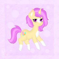 Size: 955x951 | Tagged: safe, artist:embermare, artist:emberstoneeqf, oc, oc only, oc:cotton delight, pony, unicorn, simple background, solo