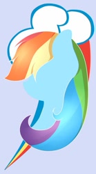 Size: 449x807 | Tagged: safe, artist:kebchach, part of a set, rainbow dash, pegasus, pony, g4, bust, cutie mark background, female, mare, minimalist, modern art, rainbow dash's cutie mark, solo