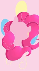 Size: 449x807 | Tagged: safe, artist:kebchach, part of a set, pinkie pie, earth pony, pony, g4, bust, cutie mark background, female, mare, minimalist, modern art, pinkie pie's cutie mark, solo