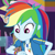 Size: 800x800 | Tagged: safe, screencap, rainbow dash, dashing through the mall, equestria girls, equestria girls specials, g4, my little pony equestria girls: better together, my little pony equestria girls: holidays unwrapped, animation error, cropped, female, geode of super speed, magical geodes, solo