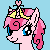 Size: 50x50 | Tagged: safe, artist:maverickmam, oc, oc only, pony, unicorn, blue background, bust, female, horn, jewelry, mare, pixel art, simple background, solo, tiara, unicorn oc