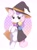 Size: 1912x2559 | Tagged: dead source, safe, artist:ginmaruxx, sweetie belle, pony, unicorn, g4, abstract background, blank flank, blushing, bowtie, cape, clothes, costume, cute, diasweetes, female, filly, foal, halloween, halloween costume, hat, magic wand, solo, witch, witch hat