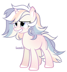 Size: 1610x1728 | Tagged: safe, artist:mint-light, oc, oc only, pony, unicorn, commission, eyelashes, grin, horn, signature, simple background, smiling, solo, transparent background, unicorn oc, ych result