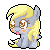Size: 50x50 | Tagged: safe, artist:kiss-the-iconist, derpy hooves, pegasus, pony, g4, adorble, cute, derpabetes, icon, pixel art, simple background, solo, transparent background