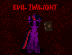 Size: 816x624 | Tagged: safe, artist:exemxetheexe, twilight sparkle, pony, g4, book, creepypasta, evil twilight, zalgo