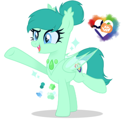 Size: 1280x1239 | Tagged: safe, artist:magicuniclaws, oc, oc only, oc:pandora jinx, changepony, hybrid, pony, bat wings, female, simple background, solo, transparent background, wings