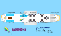Size: 1199x720 | Tagged: safe, artist:electrahybrida, derpibooru exclusive, applejack, fluttershy, pinkie pie, rainbow dash, rarity, sunset shimmer, twilight sparkle, equestria girls, g4, all nippon airways, band room, bedroom, boeing 787, boeing 787-9, guest room, living room, map, news press cabin, plane, seat map, the rainbooms, the rainbooms tour plane
