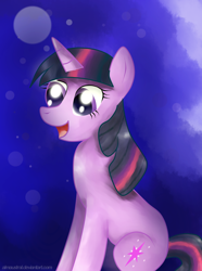 Size: 1320x1775 | Tagged: safe, artist:almaustral, twilight sparkle, pony, unicorn, g4, abstract background, female, mare, open mouth, solo, unicorn twilight