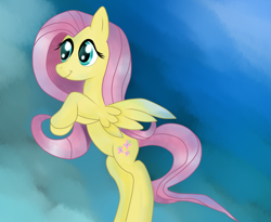 Size: 2872x2352 | Tagged: safe, artist:almaustral, fluttershy, pegasus, pony, g4, female, high res, mare, rearing, solo