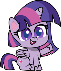Size: 6980x8123 | Tagged: safe, artist:starcollider, twilight sparkle, alicorn, pony, g4.5, my little pony: pony life, zound off, .svg available, absurd resolution, female, mare, open mouth, pony life accurate, raised hoof, show accurate, simple background, solo, transparent background, twilight sparkle (alicorn), vector