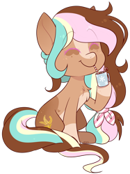 Size: 1940x2592 | Tagged: safe, artist:jetjetj, part of a set, oc, oc only, oc:pastry pudding, earth pony, pony, chibi, commission, female, mare, simple background, sitting, smiling, solo, transparent background, ych result