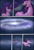 Size: 1920x2816 | Tagged: safe, artist:shieltar, part of a set, twilight sparkle, pony, unicorn, comic:giant twilight, g4, :p, collarbone, comic, cute, dialogue, eyes closed, female, galaxy, giant pony, giant twilight sparkle, giantess, growth, jewelry, macro, magic, mare, necklace, open mouth, part of a series, pony bigger than a planet, pony bigger than a solar system, pony bigger than a star, pony heavier than a black hole, signature, silly, silly pony, size difference, solo, space, stars, tongue out, twiabetes, unicorn twilight