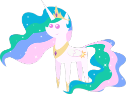 Size: 918x687 | Tagged: safe, artist:zacatron94, editor:slayerbvc, princess celestia, alicorn, pony, g4, cropped, crown, female, hoof shoes, jewelry, mare, peytral, pointy ponies, regalia, simple background, solo, transparent background