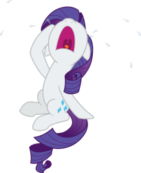 Size: 2216x2707 | Tagged: safe, artist:cantercoltz, rarity, pony, forever filly, g4, belly, crying, high res, marshmelodrama, nose in the air, rarity being rarity, simple background, solo, transparent background, uvula, vector, volumetric mouth