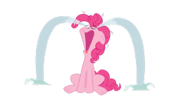 Size: 3267x1836 | Tagged: safe, artist:freefraq, pinkie pie, earth pony, pony, g4, crying, female, mare, ocular gushers, simple background, solo, transparent background, vector