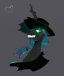 Size: 1072x1262 | Tagged: safe, artist:another_pony, queen chrysalis, changeling, changeling queen, g4, bust, female, grin, mare, smiling, solo, western