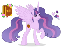 Size: 1300x1011 | Tagged: safe, artist:magicuniclaws, oc, oc only, alicorn, pony, female, magical lesbian spawn, mare, offspring, parent:moondancer, parent:twilight sparkle, parents:twidancer, simple background, solo, transparent background