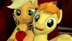 Size: 1920x1080 | Tagged: safe, artist:quillomanar, applejack, braeburn, earth pony, pony, g4, 3d, animated, applecest, cousin, cousin incest, cousins, female, funny, implied applecest, implied braejack, implied cousin incest, implied incest, implied shipping, joking, lying down, lying on couch, male, playful, ship:braejack, shipping, short, smiling, sound, source filmmaker, straight, vine video, webm, wtf