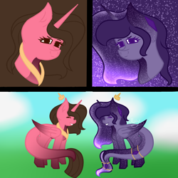 Size: 2000x2000 | Tagged: safe, artist:thecommandermiky, oc, alicorn, pony, alicorn oc, cute, ethereal mane, galaxy, galaxy mane, high res, horn, wings