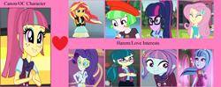 Size: 4300x1700 | Tagged: safe, edit, edited screencap, screencap, fluttershy, juniper montage, rarity, sci-twi, sonata dusk, sour sweet, sunny flare, sunset shimmer, twilight sparkle, watermelody, acadeca, dance magic, equestria girls, equestria girls series, equestria girls specials, find the magic, g4, movie magic, my little pony equestria girls: friendship games, my little pony equestria girls: legend of everfree, spring breakdown, spoiler:eqg series (season 2), beret, crossed arms, female, geode of fauna, geode of shielding, hairpin, hat, lesbian, magical geodes, meme, ship:junipersweet, shipping, sourflare, sourity, sourlight, sourmelody, sournata, sourshimmer, sourshy, wrong aspect ratio