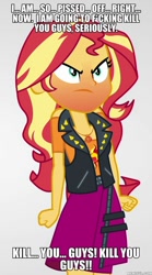 Size: 600x1080 | Tagged: safe, edit, edited screencap, screencap, sunset shimmer, equestria girls, equestria girls specials, g4, my little pony equestria girls: better together, my little pony equestria girls: rollercoaster of friendship, angry, caption, drama, geode of empathy, image macro, magical geodes, memeful.com, rageset shimmer, south park, text, that pony sure have anger issues