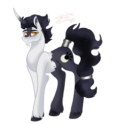 Size: 1920x2068 | Tagged: safe, artist:nightingalewolfie, oc, oc only, oc:gideon eclipse, pony, unicorn, male, simple background, solo, stallion, transparent background