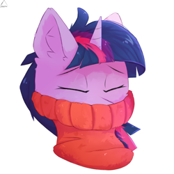 Size: 1500x1500 | Tagged: safe, artist:glazirka, twilight sparkle, pony, unicorn, g4, clothes, simple background, solo, sweater, white background